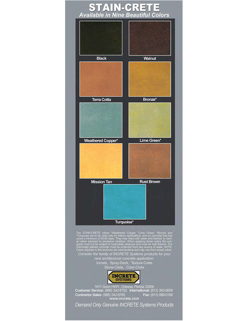 Increte Color Chart